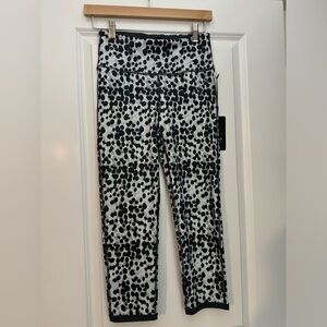 NWT Peach Polka Dotted and Black Reversible Leggings in Size Small